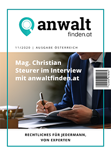 Cover anwaltfinden.at, Ausgabe Österreich